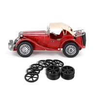 Vaguelly 40pcs Diy Toy Car Wheels: Plastic Car Model Wheels Replacements Part For Kids' Play Vehicle - Craft Toys Making Materials
