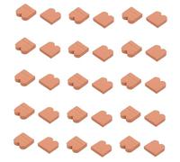 Vaguelly 40pcs Scale Miniature Clay Roof Tiles with Decorative Wave Design Fake Building Bricks for Dollhouse and Mini Garden Crafts