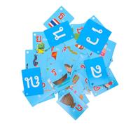 Vaguelly 45Pcs Thai Language Alphabet Flashcards for Years Educational Picture Vocabulary Cards for Home Learning and Early Childhood Development