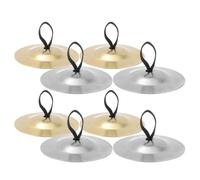 Vaguelly 4pair Mini Brass Drum Cymbals Belly Dancing Accessories Finger Zills Musical Instrument for Dance Parties Performances