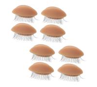 Vaguelly 4pairs Detachable Eyelash Practice Mold for Grafting Professional Training Tool Imitates Human Skin Texture for Beginners Practical and Eye Mold