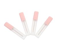 Vaguelly 4pcs 6ml Lip Gloss Containers Empty Matte Square Lip Gloss Tubes with Lid Pink Cosmetic Subpackaging Bottles for Diy Makeup Storage