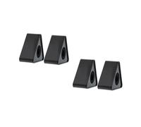 Vaguelly 4pcs Abs Triangular Mic Stand for Reporters Professional Interview Logo Mic Holder Stand Protects Microphone Material