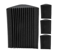 Vaguelly 4pcs Acoustic Panels for Wall Corner with Sponge Material, Easy Installation Soundproofing Performance, for Ktv and Home Theatre, Modern Aesthetic Sound Absorbing Tiles for Low
