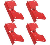 Vaguelly 4pcs Aluminum Alloy Attic Ladder Step Hinges Replacement Kit with Reinforced Structure for Step Ladder and Attic Chair, Versatile Compatibility for Residential Environments