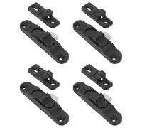 Vaguelly 4pcs Aluminum Alloy Sliding Latch Lock Window Limiter Snap Lock for Sliding Doors Window Safety Restrictor Patio Security Device