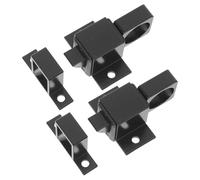 Vaguelly 4pcs Automatic Spring Loaded Door Latch Set, Aluminum Alloy Self-Closing Gate and Window Lock, Heavy Duty Touch Spring Pin Latch for Home and Cabinet Security