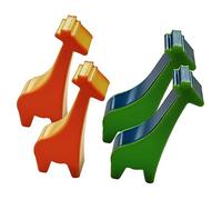 Vaguelly 4pcs Boy Girl Giraffe Shaped Maracas Animal Percussion Instruments for Early Education Hand-eye Coordination and Music Development for Toddlers and Preschoolers