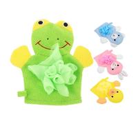 Vaguelly 4pcs Boys and Girls Bath Gloves Comfortable Body Washing Scrubbing Gloves for Bath for Boys and Girls Shower Bathing Wash for