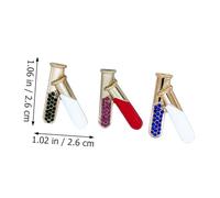 Vaguelly 4Pcs Chemistry Experiment Lapel Brooch Metal Alloy Beaker Badge Clips Creative Science Pins for Women Men Party Wedding Accessories Random Color