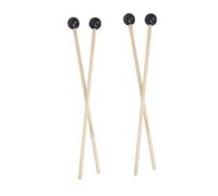Vaguelly 4pcs Drumsticks for Marimba Sturdy Rubber Mallets with Ergonomic Wood Handle Percussion Tool for Adults Boy Girl Beginners Professionals