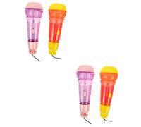 Vaguelly 4pcs Echo Microphone Toys Amplifying Props for Stage Performance Lightweight Material Fun Playthings for Boys and Girls for Parties and Karaoke Activities