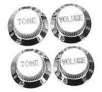 Vaguelly 4pcs Electric Guitar Knob Caps Volume Controller Accessories for Electric Guitars Basses Control Knobs for Potentiometers Amplifiers Effects