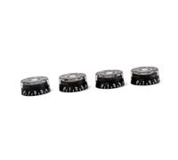 Vaguelly 4pcs Electric Guitar Knobs Abalone Blue Green B-stock Black Plastic Lightweight Portable Practicability Compatible with Les Paul Model