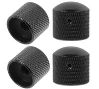 Vaguelly 4pcs Electric Guitar Volume Control Knobs Bass Tone Control Guitar Potentiometer Knobs Metal Replacement Volume Caps for String Instruments