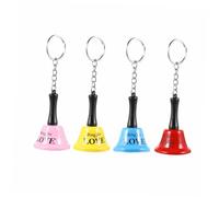 Vaguelly 4pcs English Letters Bell Keychains Handbell Key Rings for Boys and Girls Chic Bell Decorations for Craft and Early Education