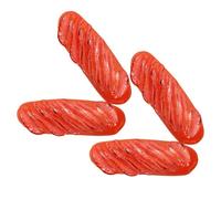 Vaguelly 4pcs Fake Hot Dog Model Realistic Artificial Sausage Food Prop for Home Restaurant Display Photography Decoration Eye Catching Party Food Decor Creative Roleplay