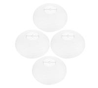 Vaguelly 4pcs Foldable White Paper Lantern Lampshades Saucer Shape Decorative Hanging Light Shades for Home, Festival, Wedding Party Decoration