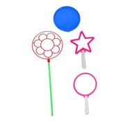 Vaguelly 4Pcs Giant Bubble Wands Set Colorful Outdoor Bubble Making with Assorted Shapes for Party Fun and Garden Play Random Color