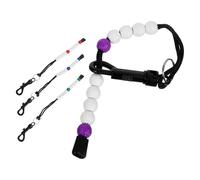 Vaguelly 4pcs Golf Score Counter Bead Wristbands Golf Stroke Counter Beaded Scoring String for Players with Red Blue Purple Green Colors