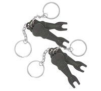 Vaguelly 4pcs Guitar Bridge Pins Puller Acoustic Guitar Peg Winder String Winder Tool Easy String Changing Kit Keychain