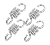 Vaguelly 4pcs Heavy Duty Hammock Chair Spring Hanger for Porch Swing Suspension Strong Design for Easy Installation and Enhanced Outdoor Relaxation Silver