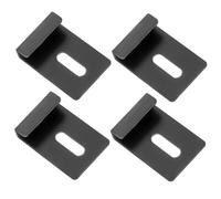 Vaguelly 4pcs Heavy Duty Mirror Bracket Kit Stainless Steel Wall Display Hanger Clips for Frameless Mirrors Secure Mounting with Screw Installation
