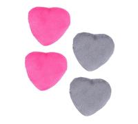 Vaguelly 4pcs High Density Cotton Makeup Puff Heart Shaped Powder for Talcum Foundation Concealer Blusher Setting Powder Translucent