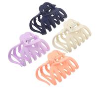 Vaguelly 4pcs Matte Finish Hair Claw Clips for Women Large Stylish Shark Tooth Hair Clips with Strong Hold Convenient Non Slip Grip for Everyday Styling