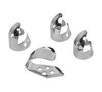 Vaguelly 4pcs Metal Thumb Picks for Guitar Silver Replacement Easy to Use Fashionable Simple Design for Fingerstyle Playing