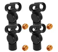 Vaguelly 4pcs Mic Clip Holder with Nut Adapters Secure Mic Mount for Podcast Interview Live Broadcast Drum and Radio Microphones Shockproof Design for Stable Professional Sound