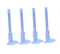 Vaguelly 4Pcs Mini Plastic Vernier Caliper Metric Gauge Portable Sliding Measuring Tool for Internal External Depth Step Measurement Durable Lightweight Blue