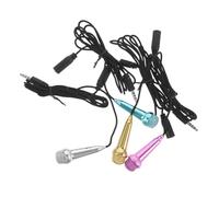 Vaguelly 4pcs Mini Portable Wired Microphone for Phone Computer Tablet Compact Voice Recording Mic for Singing Vlogging Podcasting Stable Connection Plug and Play Multi-scenario Use