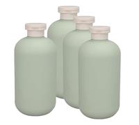Vaguelly 4pcs Refillable Avocado Bath Soap Dispenser Bottles with 500ml Capacity, Portable Plastic Shampoo and Conditioner Bottles Featuring Sl ppearance, for Travel Season Decor