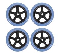 Vaguelly 4pcs Replacement Front Wheels for Wheelchair and Walker, Universal Compatibility with Sturdy PVC and Metal Material, Easy Maneuverability for Indoor and Outdoor Use