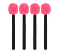 Vaguelly 4pcs Retro Simulated Microphone Props Plastic Play Microphones for Dance Party Simulation for Birthday Party