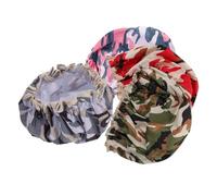 Vaguelly 4pcs Reusable Shower Caps for Adults Double Layer Hair Wraps Elastic Design for Hair Spa and Bath Use Keeps Dry and Protected