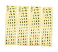 Vaguelly 4pcs Self-adhesive Bass Fretboard Note Stickers for Beginners Easy Application String Bass Guitar Scale Decals Note Map for