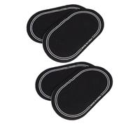 Vaguelly 4pcs Self-adhesive Drumhead Stickers Bass Drum Mute Pad Double Pedal Patch Drumhead Pad for Percussion Practice Drumming Accessories