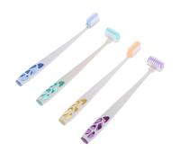 Vaguelly 4pcs Shape Autism Toothbrush with Soft Bristles for Sensitive Teeth Ergonomic Design for Gentle Daily Oral Care and Complete Gum Protection for Adults
