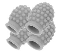 Vaguelly 4pcs Silicone Drumstick Caps 7a 5a Mute Tips Grey Drum Practice Accessories for Drummers Musical Instrument Protection