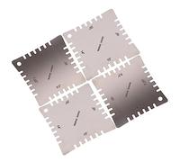 Vaguelly 4pcs Silver Stainless Steel Guitar Arc Ruler Set Professional Guitar Radius Gauge Teeth for Acoustic and Bass Fretboard Measurement and String Action Adjustment Tools