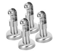 Vaguelly 4Pcs Stainless Steel Toilet Partition Support Foot Durable Restroom Partition Bracket for Strong Support Easy Installation Resistant Accessory for Public Toilets