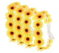Vaguelly 4pcs Sunflower Headband Flower Headbands for Women Adults Creative Hair Band Festival Wedding Prom Beach Party Hippie Style