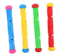Vaguelly 4pcs Swimming Training Dive Sticks for Plastic Sinking Swim Underwater Pool Games Red Green Blue Yellow for Beginner to Advanced Swimmers