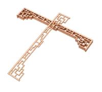 Vaguelly 4pcs Unfinished Carved Wooden Miniature Corner Frames for DIY Architectural Models Decorative Accessories for Dollhouse Model Building Supplies