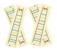 Vaguelly 4pcs Violin Fingerboard Stickers for 3/4 Size Removable Note Markers, Practical Violin Learning Labels for Beginner Practice and Intonation Guidance