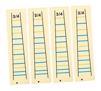 Vaguelly 4pcs Violin Note Decals Stickers Removable Paper Fretboard Finger Position Labels for 3/4 Size Violin Learners to Improve Skills and Enhance Learning Efficiency