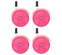 Vaguelly 4pcs Walker Wheels Replacement Pink Plastic Swivel Casters for Stroller and Walker Sturdy Silent Universal Pram Wheel Accessories