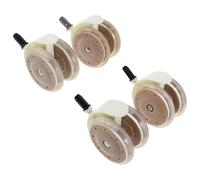Vaguelly 4Pcs Walker Wheels Replacement, Swivel Silent Sturdy Trolley Casters for Stroller, Pram and Folding Walker Accessories in Khaki